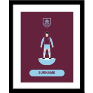 Personalised Burnley FC Player Figure Framed Print