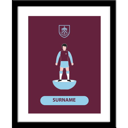 Personalised Burnley FC Player Figure Framed Print