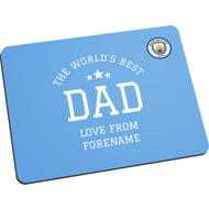 Personalised Manchester City FC World's Best Dad Mouse Mat