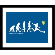 Personalised Leeds United FC Evolution Framed Print