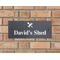 Personalised Tool Motif Natural Slate Sign Garden Plaque With Wall Fixings - 25x10cm