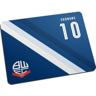 Personalised Bolton Wanderers Stripe Mouse Mat