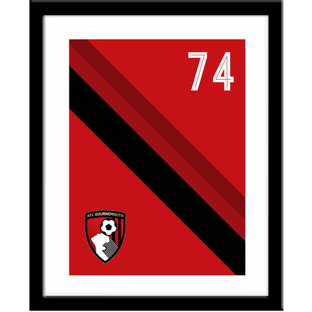 Personalised AFC Bournemouth Stripe Framed Print
