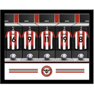 Personalised Brentford FC Dressing Room Shirts Framed Print