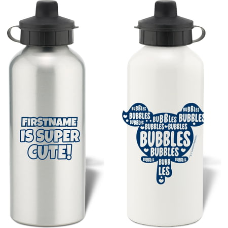 Personalised Powerpuff Girls Bubbles Silhouette Water Bottle