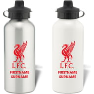 Personalised Liverpool FC Bold Crest Aluminium Sports Water Bottle