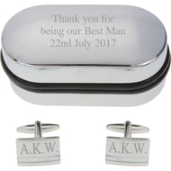 Personalised Engraved Mother of Pearl Cufflinks in Gift Box