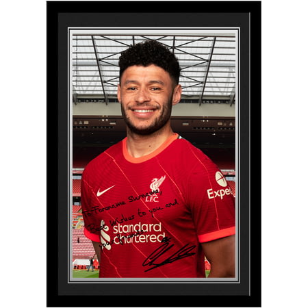 Personalised Liverpool FC Alex Oxlade-Chamberlain Autograph A4 Framed Player Photo