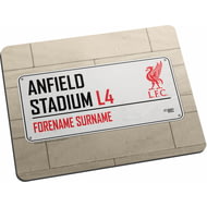 Personalised Liverpool FC Street Sign Mouse Mat