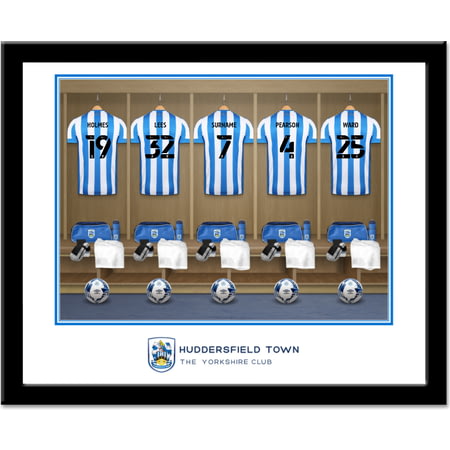 Personalised Huddersfield Town AFC Dressing Room Shirts Framed Print