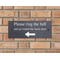 Personalised Left Arrow Below Text Natural Slate Sign Garden Plaque With Wall Fixings - 25x10cm