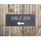 Personalised Left Arrow Below Text Natural Slate Sign Garden Plaque With Wall Fixings - 25x10cm