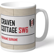 Personalised Fulham FC Craven Cottage Street Sign Mug