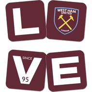 Personalised West Ham United Love Coasters (x4)