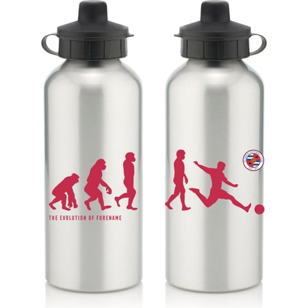 Personalised Reading FC Player Evolution Aluminium Sports Water Bottle