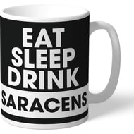 Personalised Saracens Eat Sleep Drink Mug