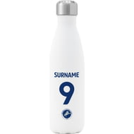 Personalised Millwall FC Back Of Shirt Insulated Water Bottle - White