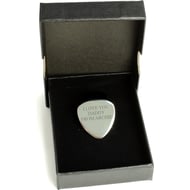 Personalised Silver Guitar Plectrum / Pick - Any Message