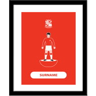 Personalised Swindon Town FC Player Figure Framed Print