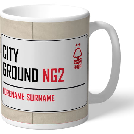Personalised Nottingham Forest FC City Ground Street Sign Mug