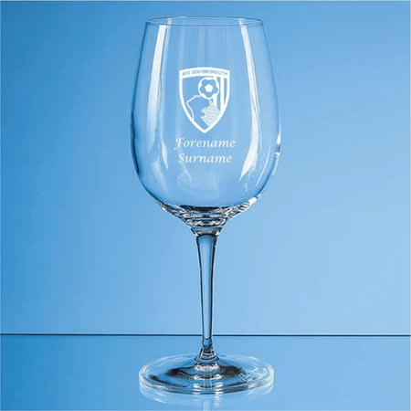 Personalised AFC Bournemouth Crest 480ml Wine Glass