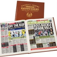 Personalised Bristol Rovers Football Newspaper Book - A3 Leatherette Cover