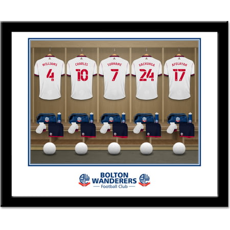 Personalised Bolton Wanderers FC Dressing Room Shirts Framed Print