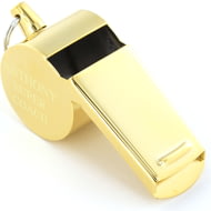Personalised Engraved Stainless Steel Gold Whistle- Great gift for teachers and coaches