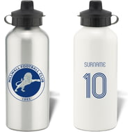 Personalised Millwall FC Retro Shirt Aluminium Sports Water Bottle