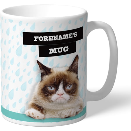 Personalised Grumpy Cat - Grumpy Is My Job Rain Mug