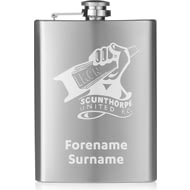 Personalised Scunthorpe United FC Crest Hip Flask