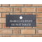 Personalised Star Motif Natural Slate Sign Garden Plaque With Wall Fixings - 25x10cm