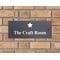 Personalised Star Motif Natural Slate Sign Garden Plaque With Wall Fixings - 25x10cm