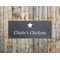 Personalised Star Motif Natural Slate Sign Garden Plaque With Wall Fixings - 25x10cm